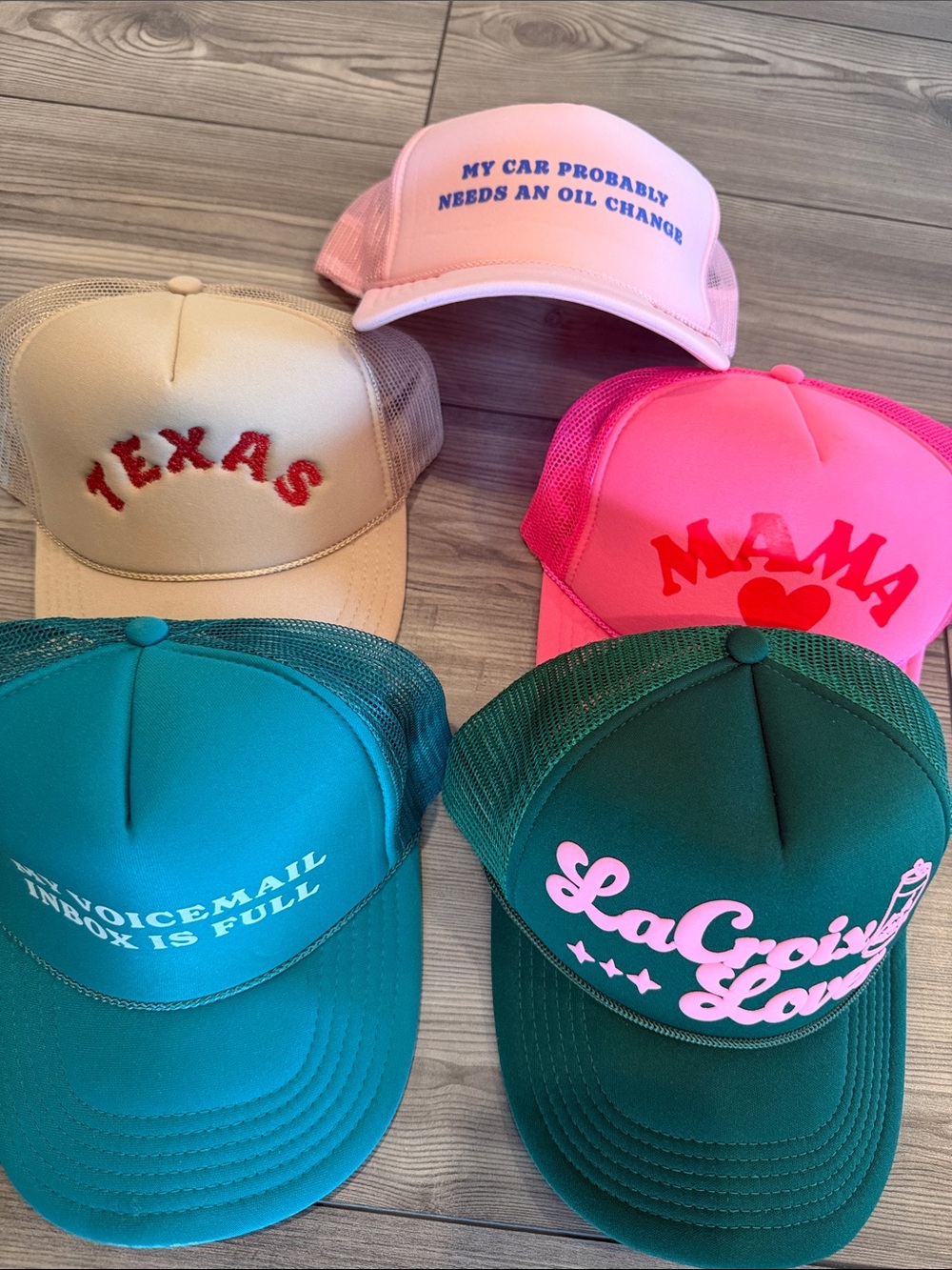 Colorful Graphic Mesh Trucker Hat - lot of 5